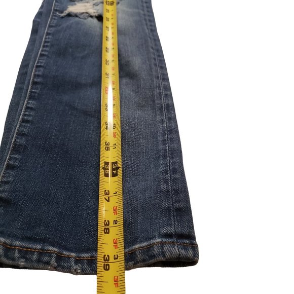 American Eagle jeans‎ size 28 slim flex distressed blue mid wash - Picture 10 of 11